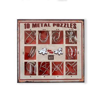 Набір головоломок 10 metal puzzles червоний