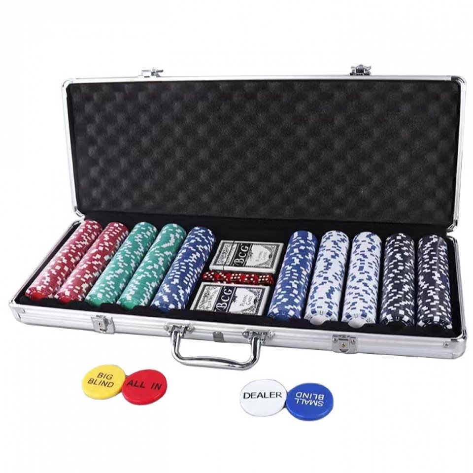 Покерний набір на 500 фішок х 11,5 гр. (алюмінієвий кейс)