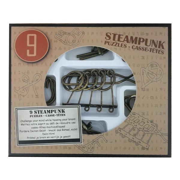 Набір головоломок 9 Steampunk Puzzles Set, коричневий