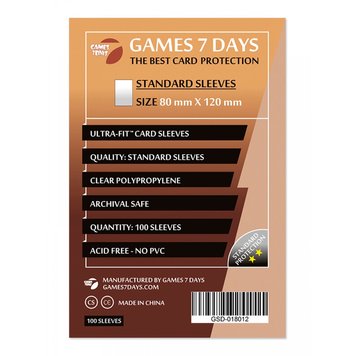 Протектори Games7Days (80 x 120 мм) Standard Quality (100 шт.)