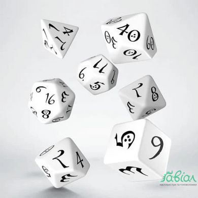 Набір кубиків Classic RPG White & black Dice Set