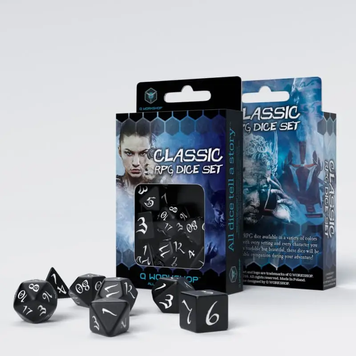 Набір кубиків Classic RPG Black & white Dice Set