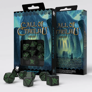 Набір кубиків Call of Cthulhu Black & green Dice Set