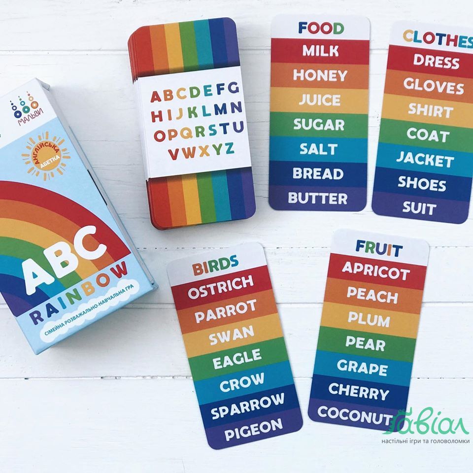 ABC rainbow. Англійська абетка