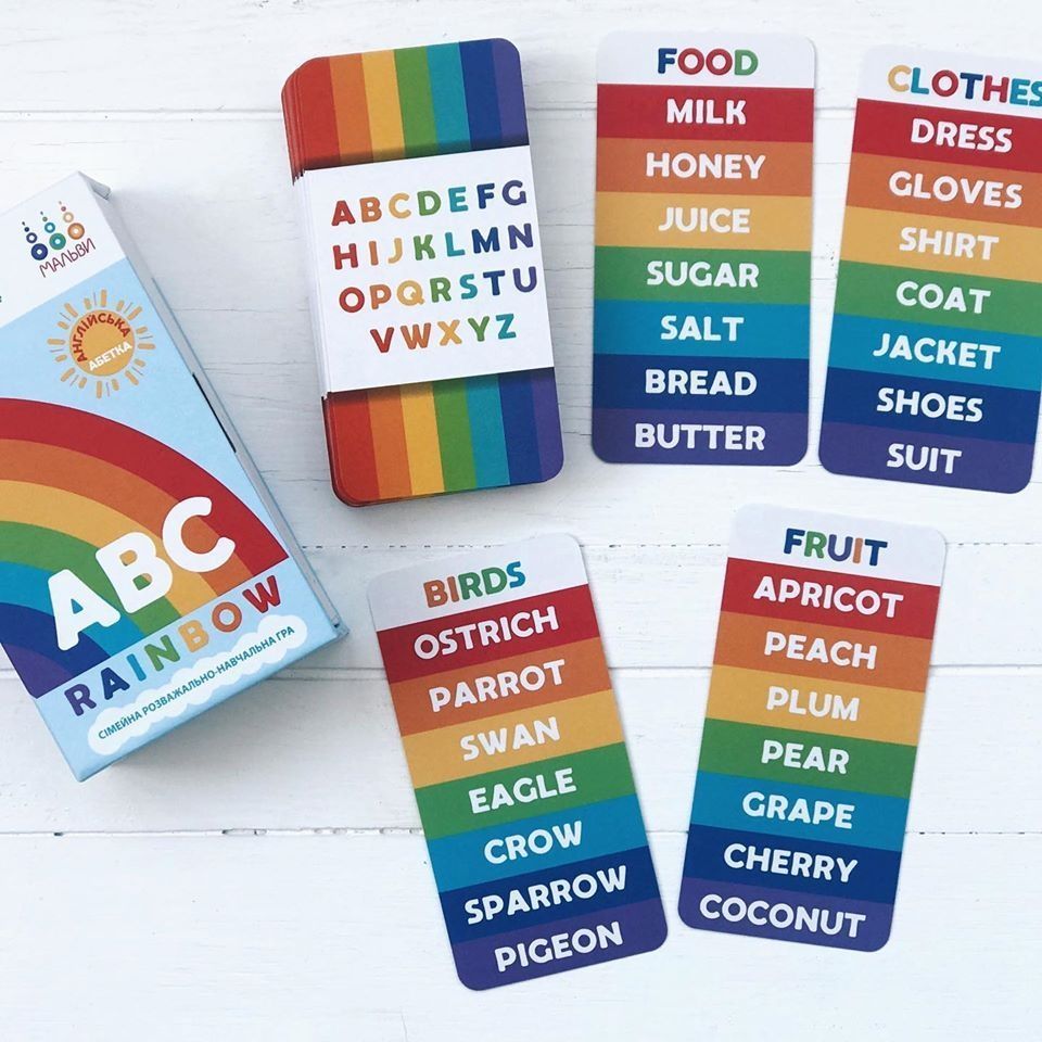 ABC rainbow. Англійська абетка