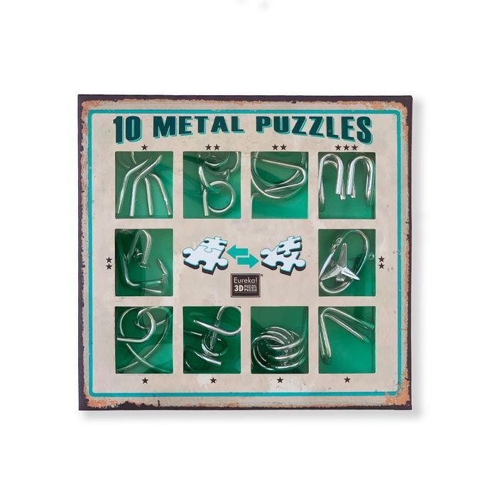Набір головоломок 10 metal puzzles зелений