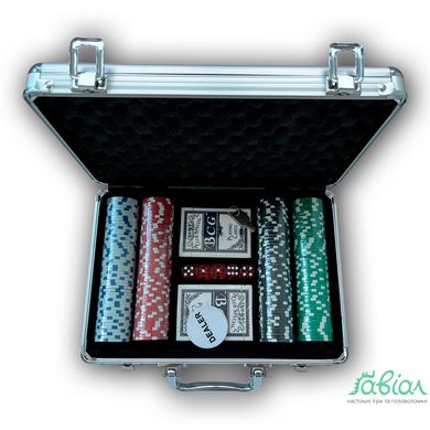 Покерний набір на 200 фішок х 11,5 гр. (алюмінієвий кейс)